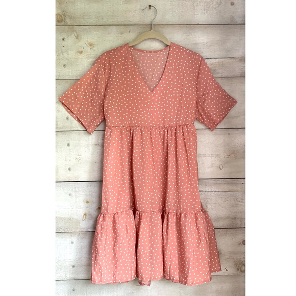 Summer polka-dot babydoll dress - Picture 1 of 7